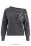 Anthracite Stone Embroidered Sweater 261155