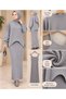 Women's Hijab Knitwear Set Stone Embroidered High Neck Balloon Sleeve Long Skirt Two-Piece Combination - 2