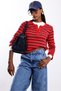 Red Striped Mercerized Knitwear 261135 - 2