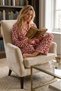 Marchè Bien Women's Shirt Collar Buttoned White Pajama Set - 3