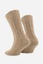 Egyptian Unisex 5 Layer Alpaca Wool Winter Single Sock Socks Beige - 4