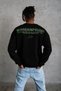 Marchè Bien Men's Crew Neck Printed 3-Thread Cotton Sweatshirt - Black - 5