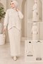 Women's Hijab Knitwear Skirt Set Stone Embroidered High Neck Long Skirt Two-Piece Combination