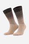 Egyptian Men's Alpaca Wool Winter Striped Double Sock Socks Beige-Brown - 2