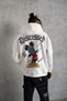 Marchè Bien Men's 3 Thread Cotton Hooded Printed Oversize Sweatshirt Hoodie with Pockets - White - 2