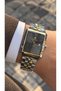 Rym-0003 Men's Wristwatch Vintage Rectangular Case Stylish Design with Calendar