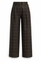 Brown Plaid Pattern Trousers 0057