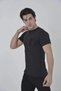 Marchè Bien Men's T-Shirt with Mesh Pockets, Short Sleeve, Crew Neck, Slimfit - Black - 3