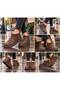 Eva Waterproof Brown Fur Lined Thick Sole Ankle Women's Boots & Booties - 3