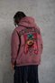 Marchè Bien Men's 3 Thread Cotton Hooded Printed Oversize Sweatshirt Hoodie with Pockets - Dusty Rose