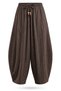 Brown Striped Barrel Pants 51512