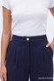 Pleated High Waist Navy Blue Trousers 0200 - 2