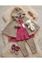 100% Knitwear Poncho-Corduroy-Pants 3-Piece Set