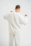 Men's Long Sleeve Crew Neck 3 Thread Cotton Pack Winter Sweatshirt - White - 7
