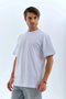 Marchè Bien Men's Plain Summer Short Sleeve T-Shirt Crew Neck Oversize T-Shirt - White - 5