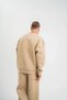 Men's Long Sleeve Crew Neck 3 Thread Cotton Pack Winter Sweatshirt - Beige - 2