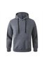 Men's 3 Thread Cotton Oversize Hoodie Sweatshirt with Pockets - Smoked - 3
