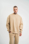 Men's Long Sleeve Crew Neck 3 Thread Cotton Pack Winter Sweatshirt - Beige - 5