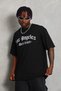 Men's Printed T-Shirt Short Sleeve Crew Neck Oversize T-Shirt - Black - 3