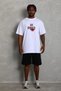 Men's Printed T-Shirt Short Sleeve Crew Neck Oversize T-Shirt - White - 5