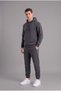 Men's Dark Smoked Tracksuit Set 3-Strap Soft Fabric with Side Pockets - 2