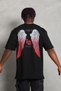 Men's Printed T-Shirt Short Sleeve Crew Neck Oversize T-Shirt - Black - 5