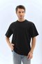 Marchè Bien Men's Plain Summer Short Sleeve T-Shirt Crew Neck Oversize T-Shirt - Black - 7