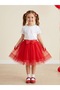 Red and White Polka Dot Ribbon Skirt Tutu October 29Th Feast - 2
