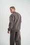 Men's Long Sleeve Crew Neck 3 Thread Cotton Pack Winter Sweatshirt - Smoked - 6