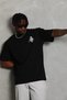 Marchè Bien Men's Printed T-Shirt Short Sleeve Crew Neck Comfort Fit T-Shirt - Black - 2