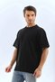 Marchè Bien Men's Plain Summer Short Sleeve T-Shirt Crew Neck Oversize T-Shirt - Black - 5