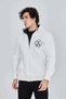 Marchè Bien Men's 3 Thread Cotton Zippered Hooded Kangaroo Pocket Printed Hoodie Cardigan Sweatshirt - 2