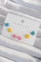 Brass Colorful Enamel Minimal Bow Earring Set