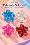 Lotus Flower Model Transparent Colored Hair Clips Set of 4 - 3