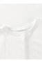 Women's Smile Printed T-Shirt Short Sleeve Crew Neck Oversize T-Shirt - White - 5