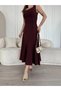 Marchè Bien Women's Backless Sleeveless Long Dress - Plum - 5