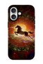 iPhone 17 Compatible - Fire Horse, Dual Layer Cover, Glossy Surface Protective Case