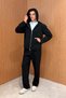 Men's Double Face Basic Hooded Set Black - 3