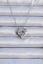 316L Steel Chain Silver Color Zircon Stone Magnet Heart Necklace