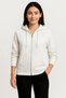 Marchè Bien Women's 3 Thread Hooded Full Zipper Sweatshirt Hoodie with Kangaroo Pocket - White