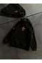 Marchè Bien Women's Hooded Sweatshirt with Kangaroo Pocket, 3 Thread Cotton Printed Hoodie - Black - 3