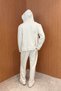 Men's Double Face Basic Hooded Set Beige - 4