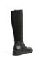 Beety 26Bk.9718 Genuine Leather Black Zippered Stretch Long Women's Boots - 3