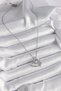 316L Steel Silver Color Chain Zircon Stone Detailed Heart Model Infinity Detail Women's Necklace - 2