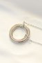 316L Steel Zircon Stone Double Color Tifany Necklace - 2