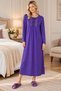 Mecit 6415 Purple Women's Plus Size Dressing Gown Pajamas Nightgown Set - 3