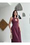 Marchè Bien Sleeveless Long Cardigan Dress - Burgundy - 3