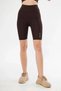 Marchè Bien High Waist Biker Sports Shorts - Coffee - 4