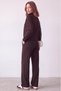 Women's Modal Fabric Stand Collar Zippered Long Sleeve Modal Two-Piece Set - 5