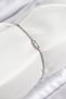 Brass Zircon Stone Rectangular Model Crush Chain Silver Color Women's Bracelet